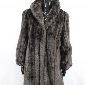Vintage Gorgeous Full Length American Signature Size 16 Faux Fur Jacket